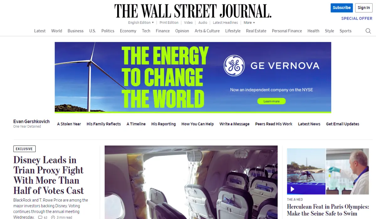 The Wall Street Journal  News Website