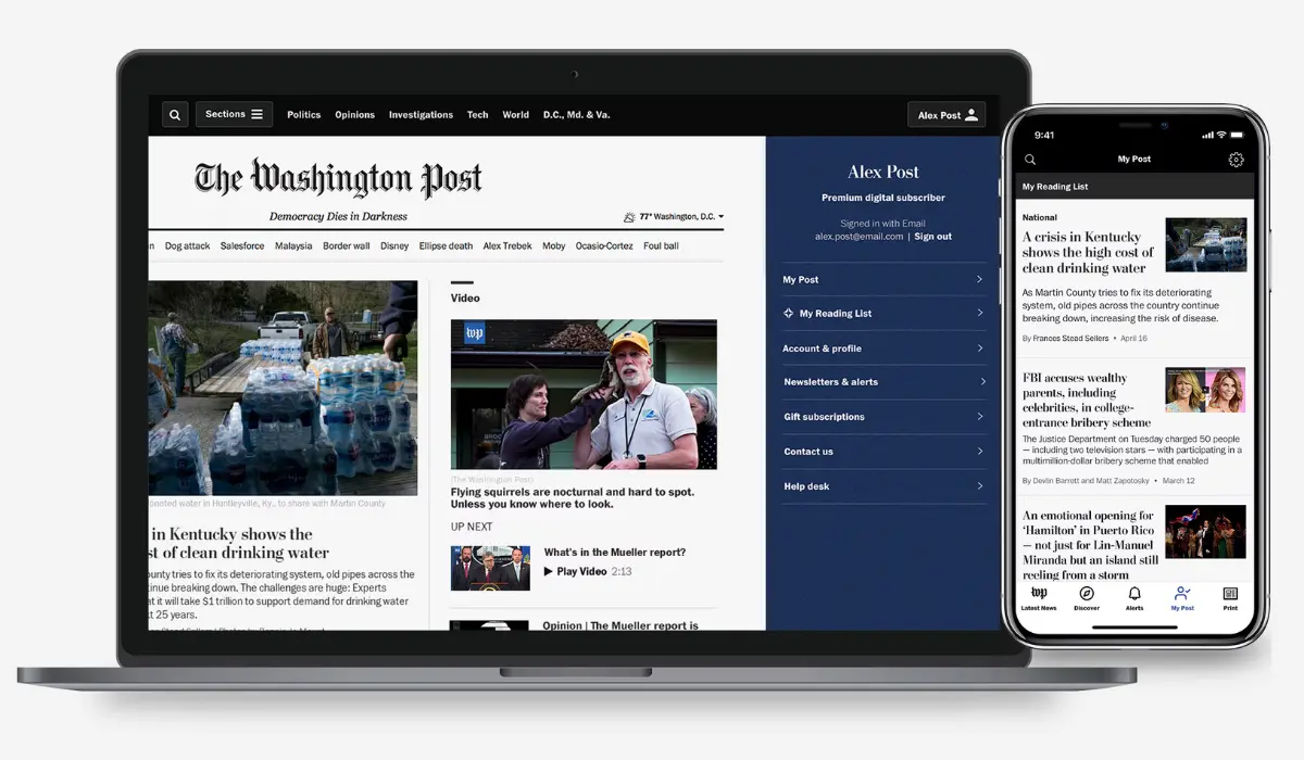 The Washington Post News Website